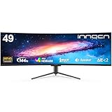 INNOCN Ultrawide 49" Curved 3840 x 1080P 144Hz 32:9 Monitor, Screen Split PIP PBP for Workflow/Gaming, R1800, 99% sRGB, HDR400, USB C, DisplayPort, HDMI, Speakers, Adjustable, Black (HDMI+DP Cable)