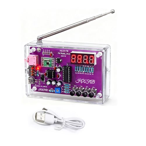 Gikfun Portable FM Radio Kit Soldering Practice Kit DIY School Project Electronic Soldering Hobbyist Kit FM 87-108MHz with 2 Power Modes EK2163