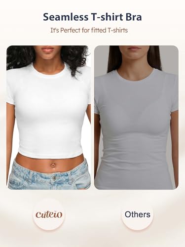 Image of Wireless Bras for Women No Underwire Comfortable Seamless - S-3XL | Jelly Gel Support and Lift, Invisible under Tshirt, Breathable Padded Bralette for Everyday Wear, Full Coverage, Wirefree