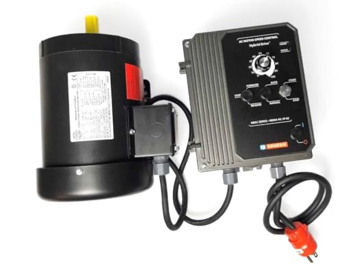 OBM 2HP Motor & VFD Combo – Pre-Wired for 110V – TEFC Motor with Steel Base Plate – KBAC-27D VFD – Plug & Play for Knife Grinder Builds