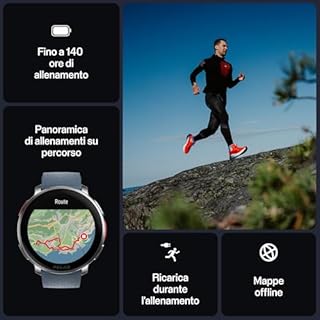 Polar Vantage V3, Sport Sportwatch con GPS, Cardiofrequenzimetro contemporaneo e durata della batteria aumentata, Smartwatch per uomini e donne, Mappa Offline, Running Watch, Triathlon Sportwatch