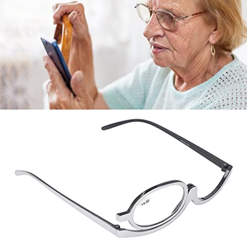 Óculos de Leitura de Maquiagem, óculos de Maquiagem Profissional Com Lente Dobrável única e Lupa Com