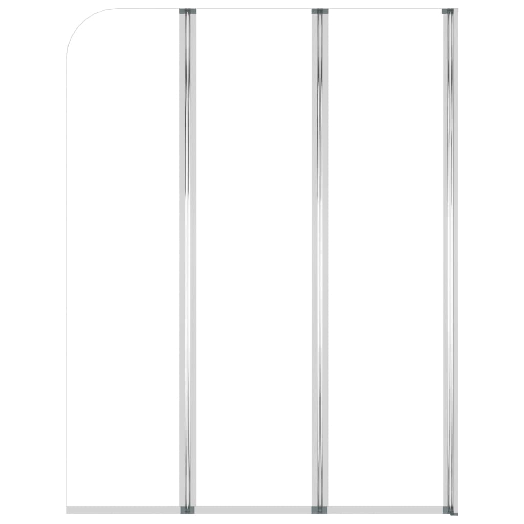 Kabiny prysznicowe 2 szt. 104 x 130 cm szkło hartowane przezroczyste | Składana konstrukcja, profile aluminiowe, łatwy montaż, do wanny