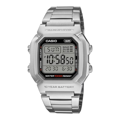 Image of Casio W-800HD-1AVDF Digital Silver Watch Unisex (I132)