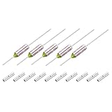 MECCANIXITY 5 Pcs Metal Temperature Thermal Fuse SF216 216C 420.8F 10A 250V Cutoff Thermal Fuse with 10 Pcs BN1.25 Bare Terminal Butt Connector