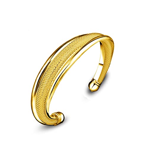 Bangles elegant jewelry pour femme lot de 5 pièces tendance couleur or ajustable