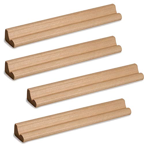 WedDecor - Estante de Madera con Forma Redonda para Manualidades y Manualidades, Azulejos de Repuesto, Juegos de Mesa, álbumes de Recortes, joyería y Adornos de decoración de Pared (Paquete de 4)
