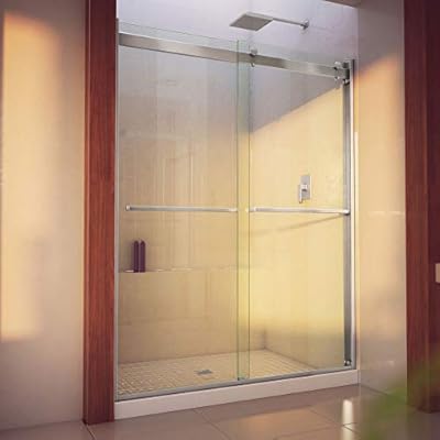 DreamLine Essence-H 56-60 in. W x 76 in. H Semi-Frameless Bypass Shower Door in Brushed Nickel, SHDR-636076H-04