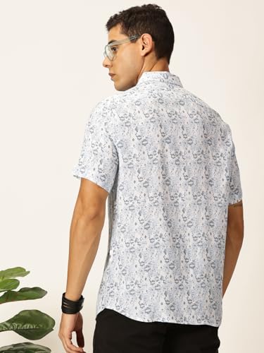 Image of Thomas Scott Men's | Printed | Half Sleeve | Regular Fit | Rayon | Spread Collar | Casual Shirt