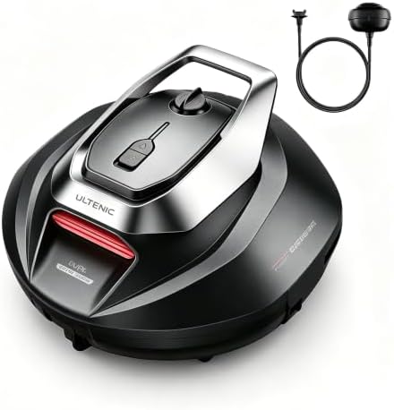 Ultenic Pooleco 10 Poolroboter, Poolroboter Akku mit Dual Motoren, 90Min Laufzeit, 80㎡ Reinigungsbereich, Automatisches Parken, Geeignet für Verschiedene Schwimmbecken