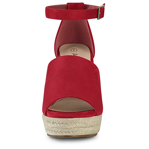 Allegra K Women's Espadrilles Platform Heels Wedges Sandals2