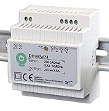 POS Professionelles Hutschienen Netzteil LED Trafo 24V DC 2.5A 60W, Konstantspannung, CE, Schutzarten: Kurzschlussschutz, Überspannungsschutz, Übertemperaturschutz. Für LED Produkte 24V DC