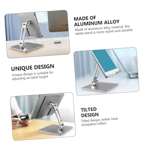Base Ajustable para Portátil de Aluminio Plegable Plata miniatura 6