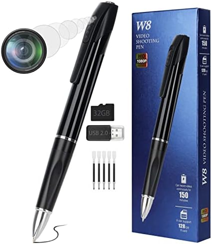 Spy Camera Pen, Hidden Camera, Spy Pen Full HD 1080P, Mini Spy Camera, Hidden Security Camera with Photo Capture for Classroom Business Meeting