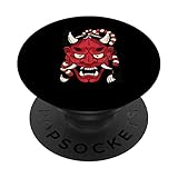 Photo Gallery maschera demoniaca rossa hannya oni popsockets popgrip intercambiabile Photo Gallery maschera demoniaca rossa hannya oni popsockets popgrip intercambiabile