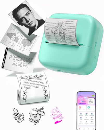 Ponek Mini Sticker Printer - M02X Print Pod Mini Printer, Thermal...