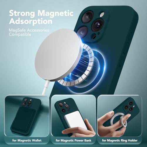 Image of Magnetic for iPhone 16 Pro Max Case Silicone Deep Blue
