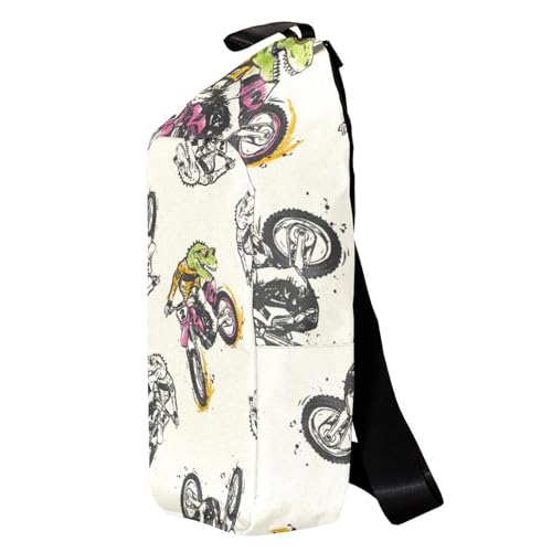 Sac à dos à bandoulière motif dinosaure multicolore