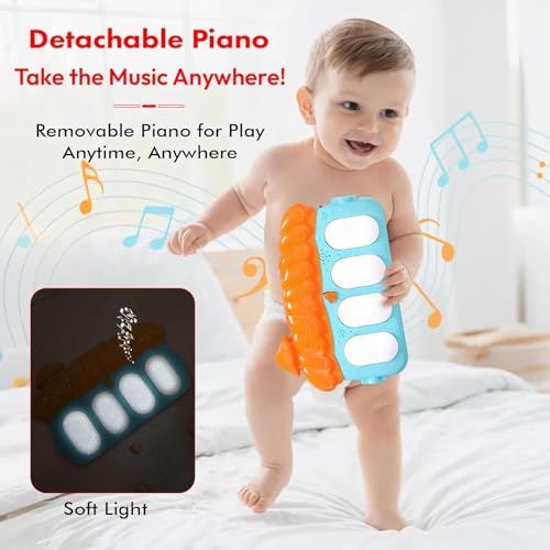Image of Uonibaby by StarAndDaisy Musical Baby Convertible Playmat, Play Gym Mat with Hanging Rattles Lights for 0-6 Months Babies /Multi Purpose Play Gym mat