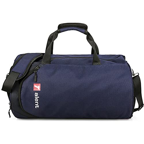 ZZTT Sports Bag Sport Duffle Gym Bag Backpack Shoe Compartment Shoeshoe Gym Bag Sport Duffel Gym Bag Travel Bag (Color : LAN-xiao, Size : One Size)