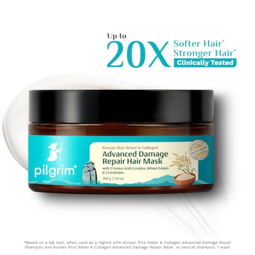 Pilgrim Unscented Korean Rice Water & Collagen Hair Mask - 200ml - Image 6