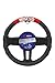 SPARCO SPC1111RS Universal Car Steering Wheel Cover, Black/Red