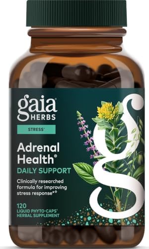 Gaia Herbs Adrenal Health Daily Support, 120 Vegan Capsules, 60 S...
