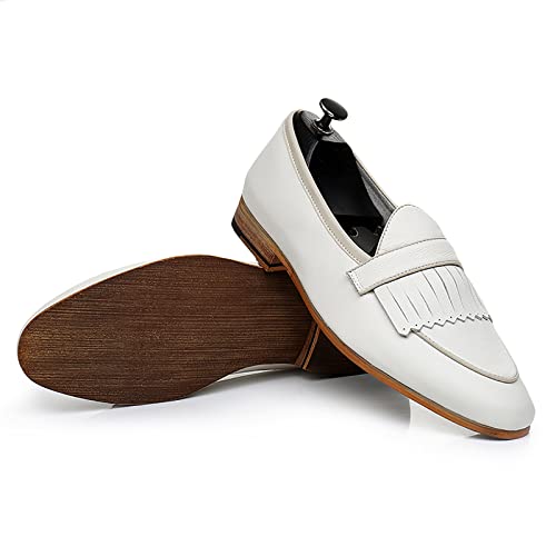 Mocasines Oxford de piel beige en talla 45: elegancia diaria para bodas y negocios 6