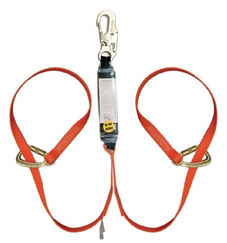 Image of Guardian Fall Protection 11840 Double Leg Shock Stop Double Lock Wrap Lanyard, Adjustable from 4-Feet to 6-Feet