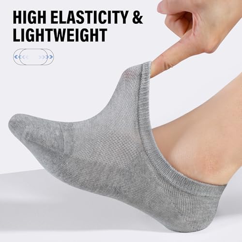 Image of Closemate Mens No Show Socks Low Cut Non Slip Casual Invisible Socks 6 Pairs