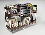 Deluxe Vinyl Display Turn Table Station // Stylishly and Conveniently Display and Spin your Collection of Up to 400 12inch Records //