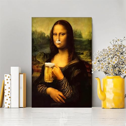 Mona Lisa de arte de baño: decoración original para un hogar alegre 6