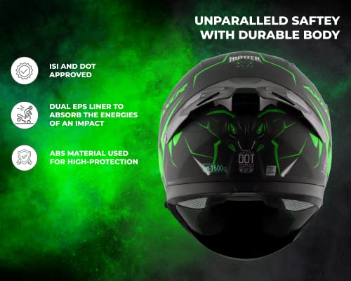 Image of Axor Apex Hunter D /V Dull Black Neon Green Helmet-XL