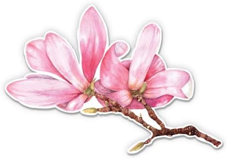 Magnolia - 3" Vinyl Sticker - for Car Laptop I-Pad Phone Helmet Hard Hat - Waterproof Decal