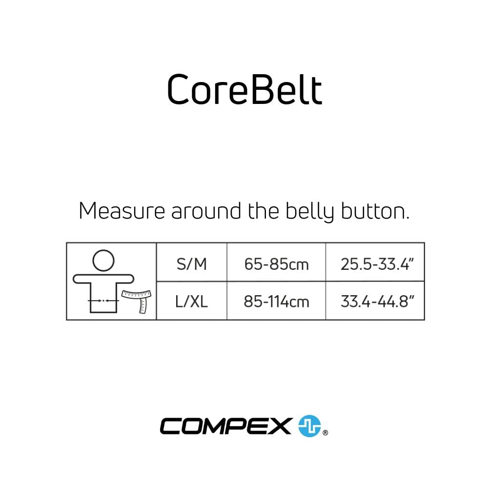 Compex Unisex Corebelt 5.0 elektrostymulator, czarny, L-XL UK