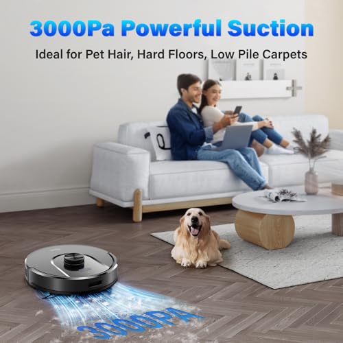 Robot Vacuum and Mop for Homes with Pets: Self-Empty Base, Home Mapping, 60-Day Capacity
