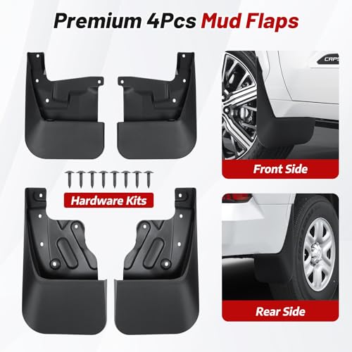 Image of Sunsdrew Mud Flaps for 2022-2026 Toyota Tundra Accessories - No Drilling Required Improved Wider Splash Guards - 4PCS Front & Rear Mud Guards(Not fits SR Models)