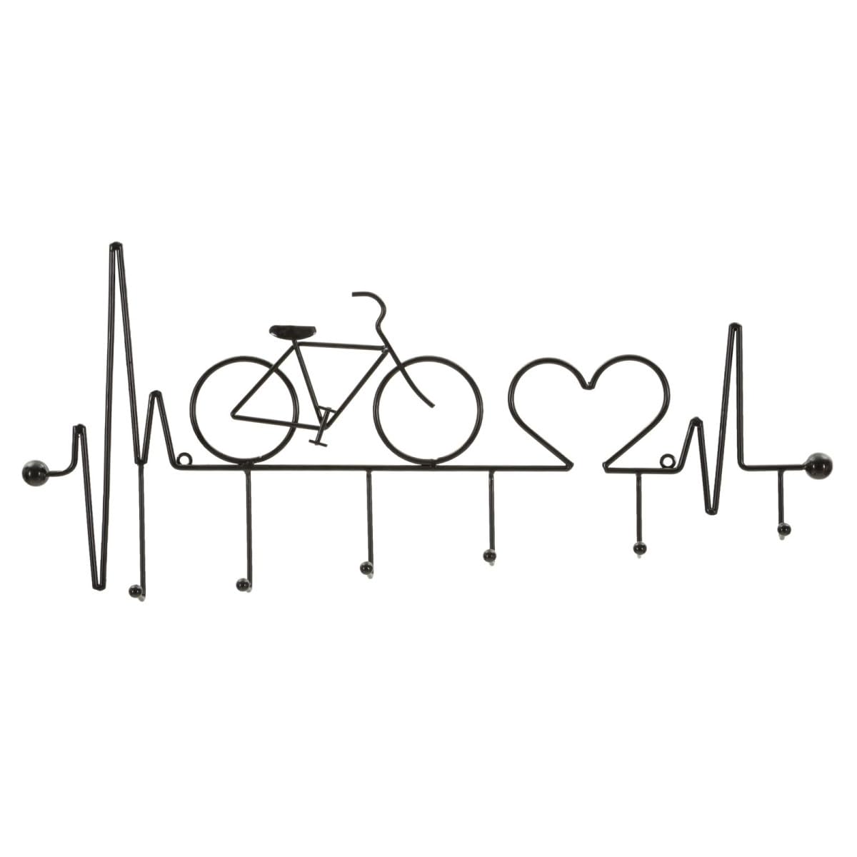 Patère murale en métal bicycle 59cm noir Paris Prix pour entrée