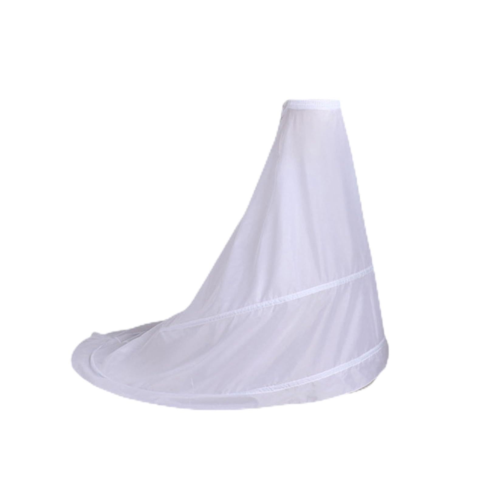 BIUFY Bride Wedding Dress Trailing Skirt Petticoat Yarnless 2-hoops Elastic Waist Draw