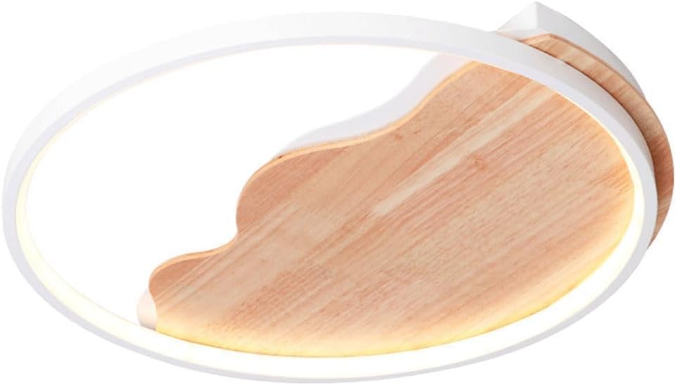 Plafonnier LED moderne rond en fer blanc 53cm éclairage salon chambre