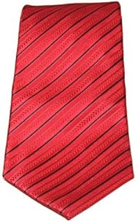 Set Cravatta rosso 100% seta nella scatola regalo