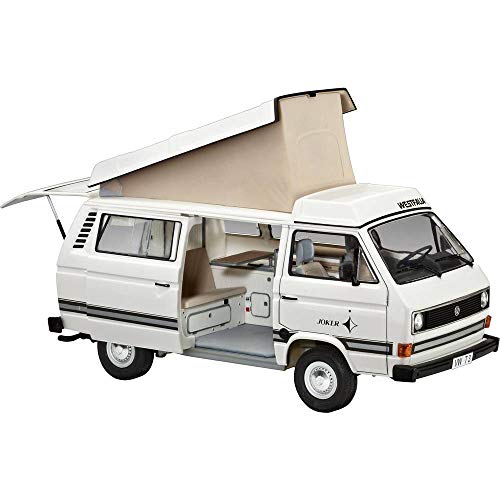 Revell Modellbausatz VW T3 Bulli Camper 1:25 I Detaillierte Nachbildung des ikonischen VW Busses I Präzise Details und originalgetreue Karosserie I Level 3 für EIN umfassendes BAU-Erlebnis