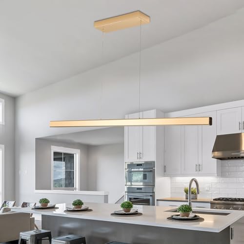 Jiabaoao Dining Room Light Fixture 47″ 33W LED Dimming Linear Kitchen Light by Jiabaoao - Used condition - Image 6