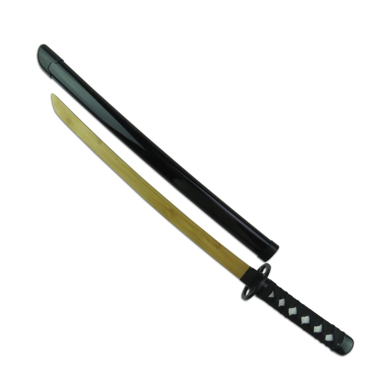 Martial Arts Bamboo Wooden Childrens Natural Bokken - W/Scabbard - 30"