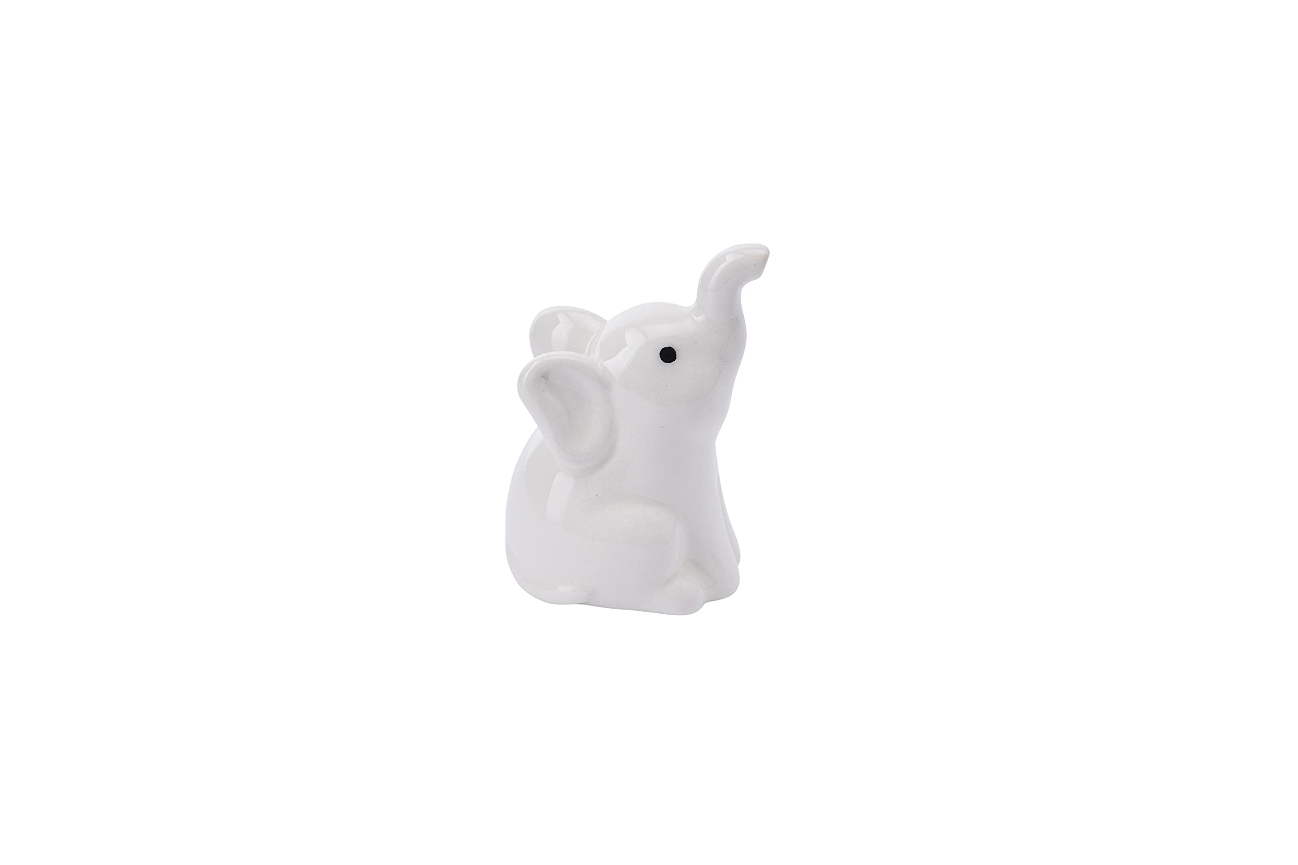 CGB Giftware Ceramic Elephant Charm, White, 6cm x 3.5cm x 4.3cm - Image 2