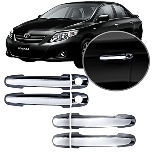 Aplique Maçaneta Cromado Com Furo Keyless Toyota Hilux 2005 á 2015 Corolla 2002 á 2014 Fielder 2005
