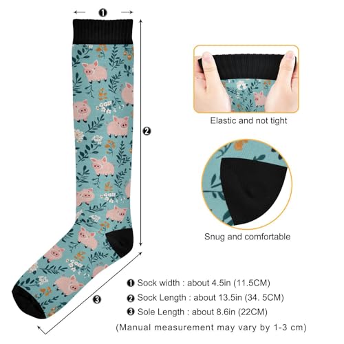 Image of Wusikd Pirate Skulls Compression Socks for Women and Men Circulation Cute Long Socks for Athletic Running 1