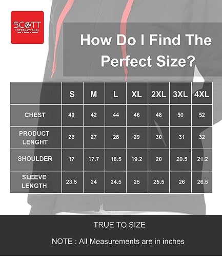 Image of Scott International Men's Solid Cotton Hoodies for Men, Trendy and Comfortable Sweatshirts for Men, Stylish Winter Wear with Hood and Pockets, Fashionable Hooded Sweatshirts