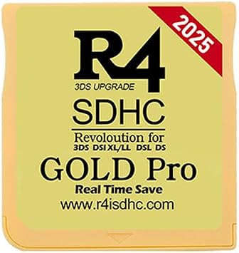 Game Card Digital Memory Card Flashcard for 3DS DSL XL/LL 2025 R4 SDHC Adapter Burning Card Game Card- Gaming Accessories Portable (Gold)