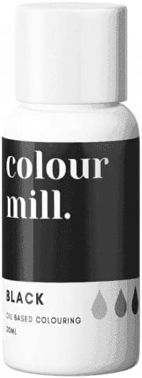 Colour Mill Edible Food Paint Colouring Liquid Cake Cookie Dye for Baking Icing Sugarpaste Fondant (20ml) Black